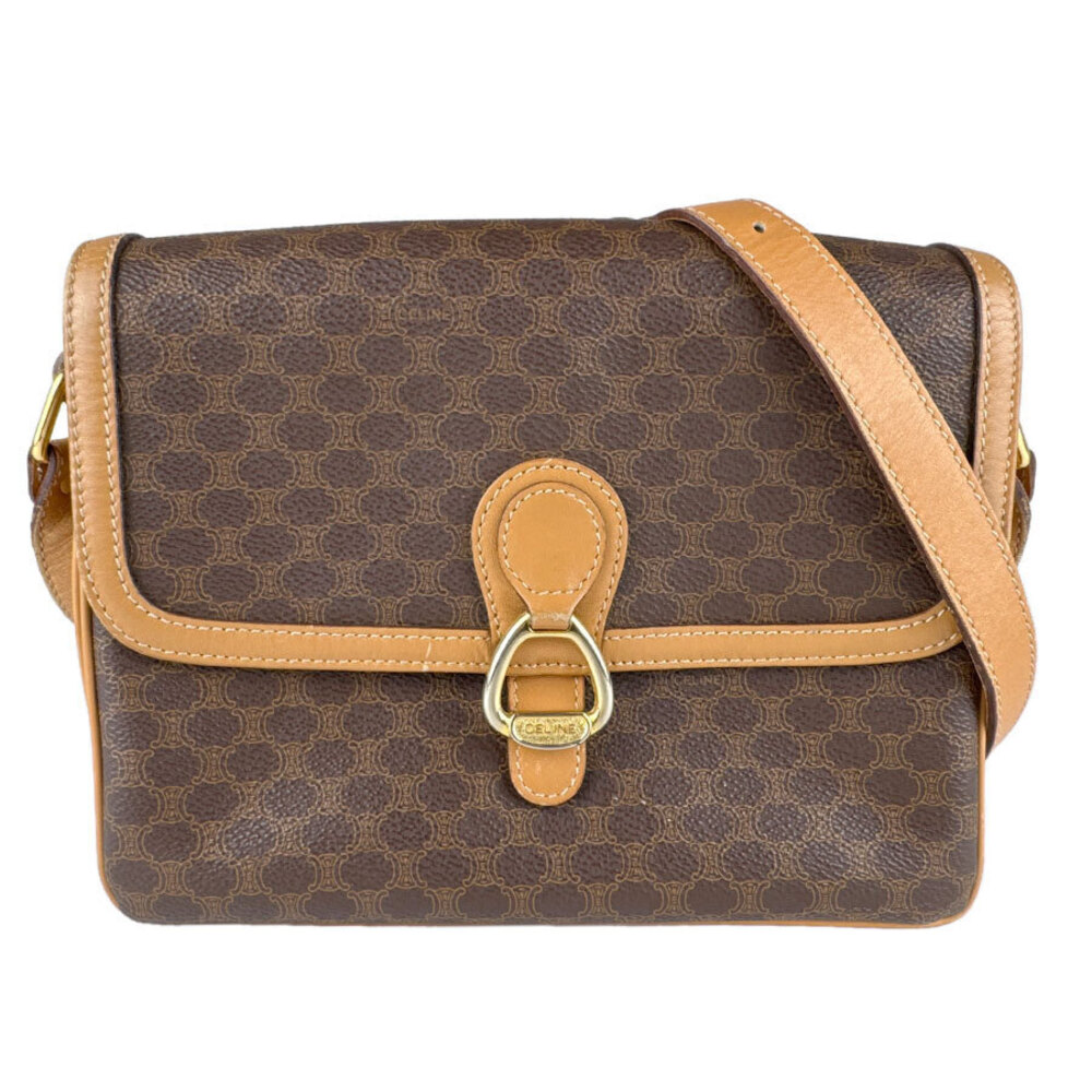 Celine shoulder bag Macadam canvas brown